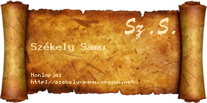 Székely Samu névjegykártya